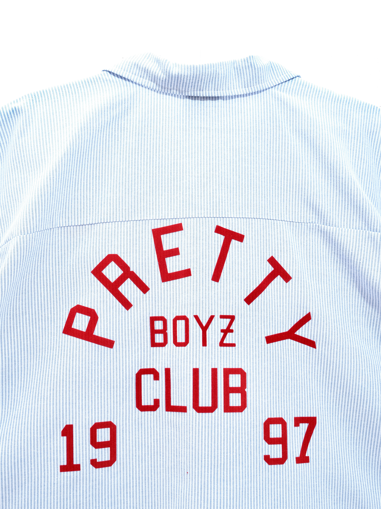 Prettiest® SS25 CUBAN COLLAR POLO (BLUE OXFORD STRIPE)