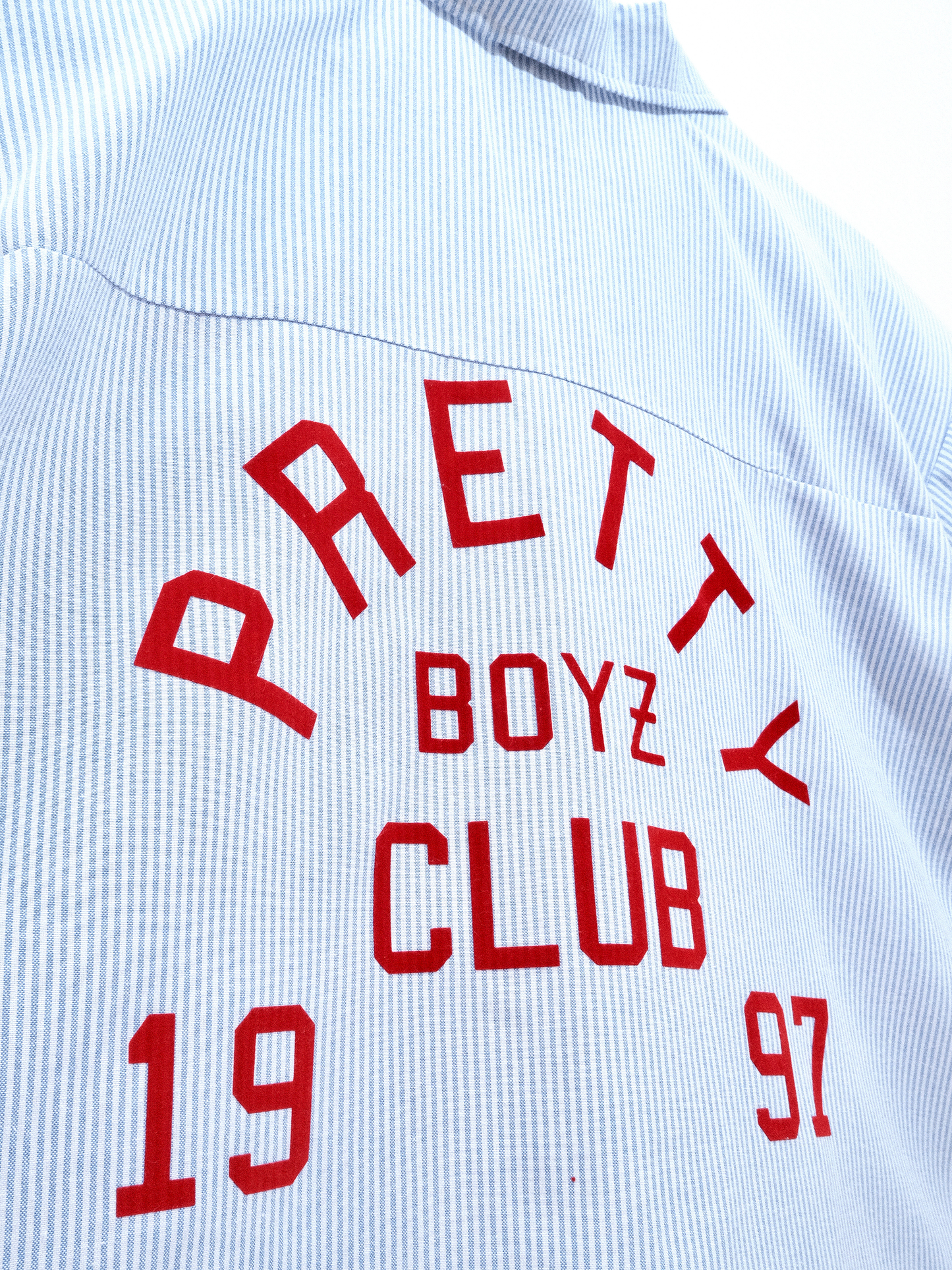 Prettiest® SS25 CUBAN COLLAR POLO (BLUE OXFORD STRIPE)