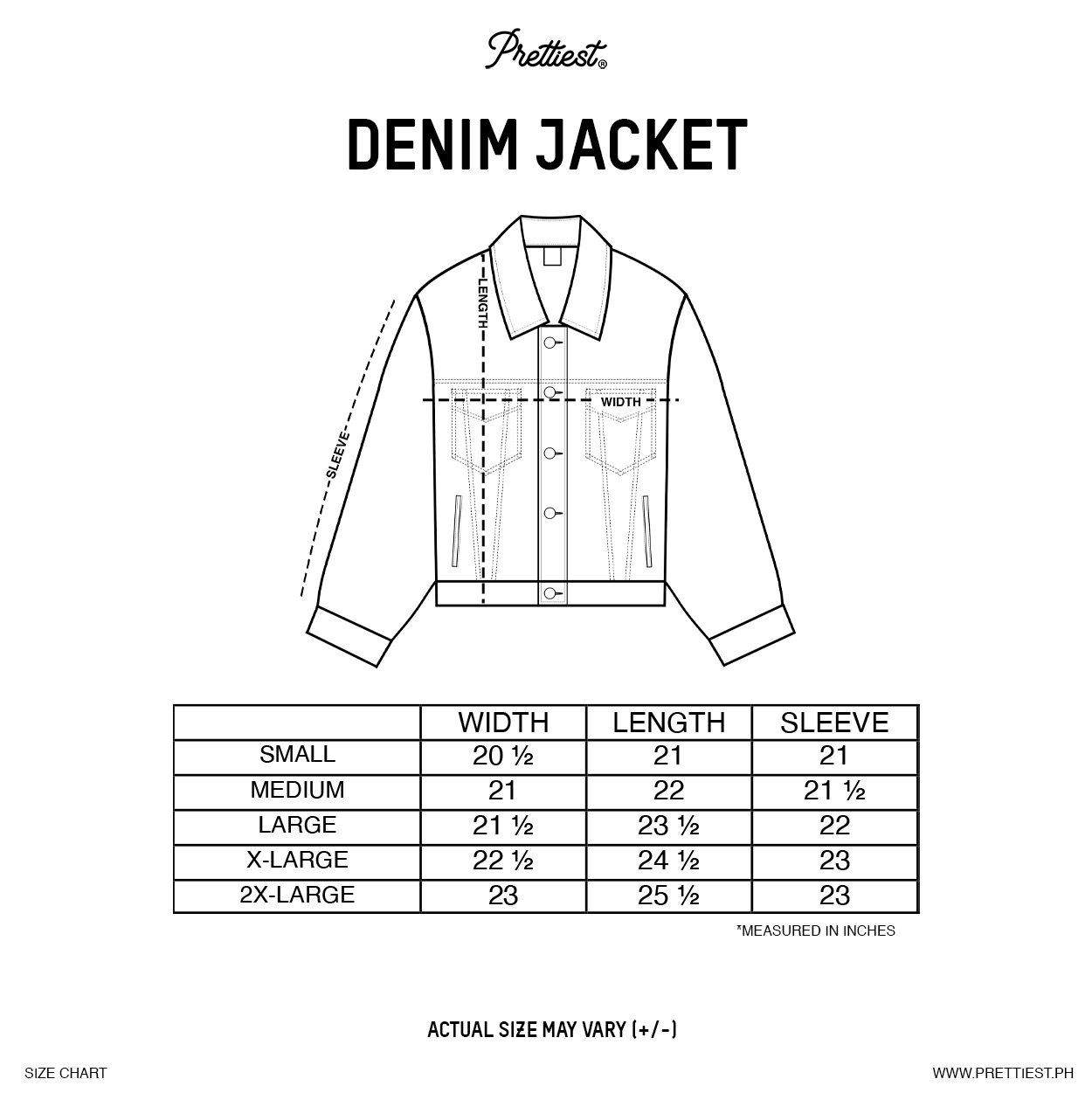 SS25 Prettiest® 'GENES' DENIM JACKET (BLUE)