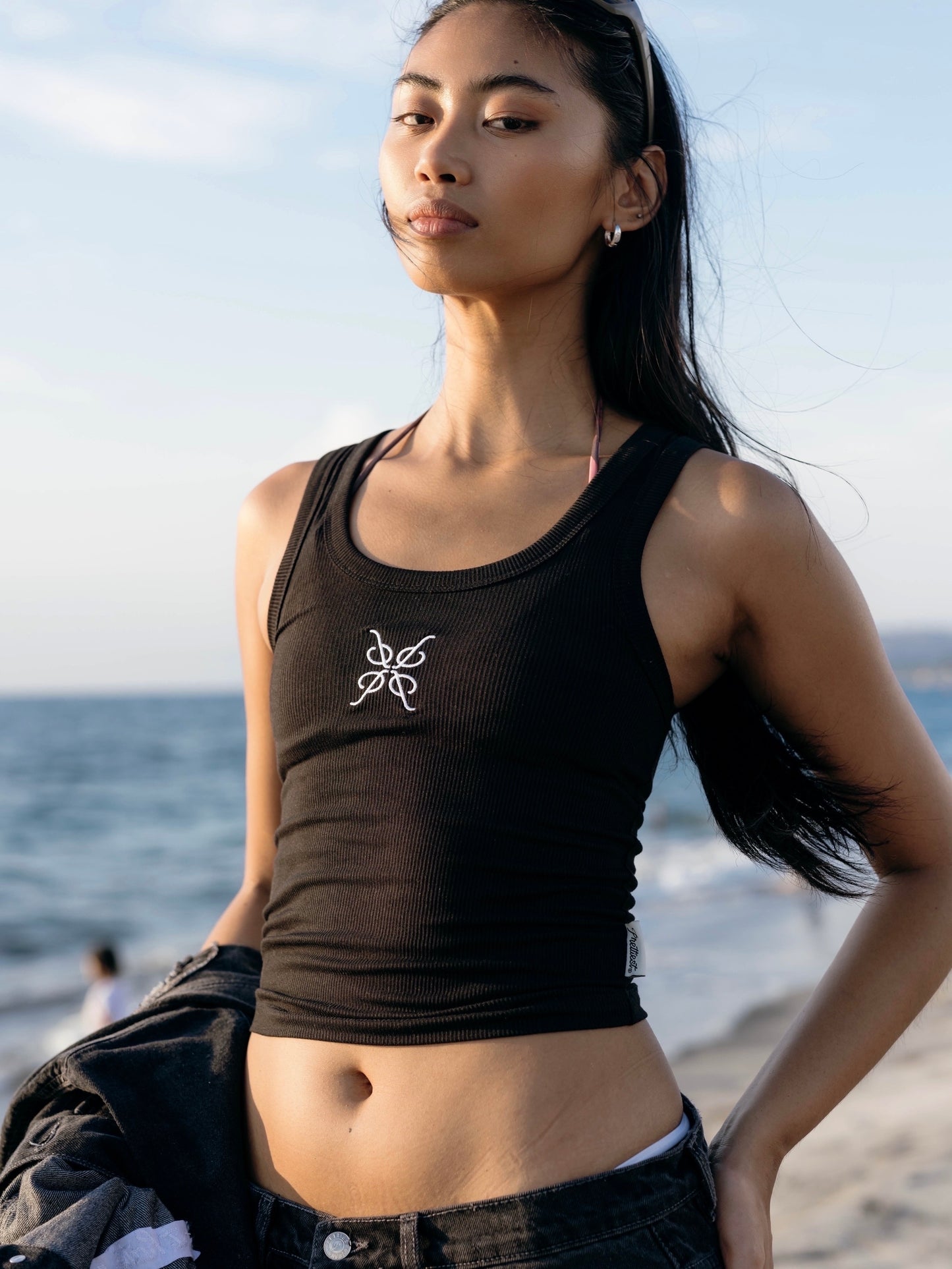 Prettiest® SS25 MONOGRAM TANKTOP WOMEN (BLACK)