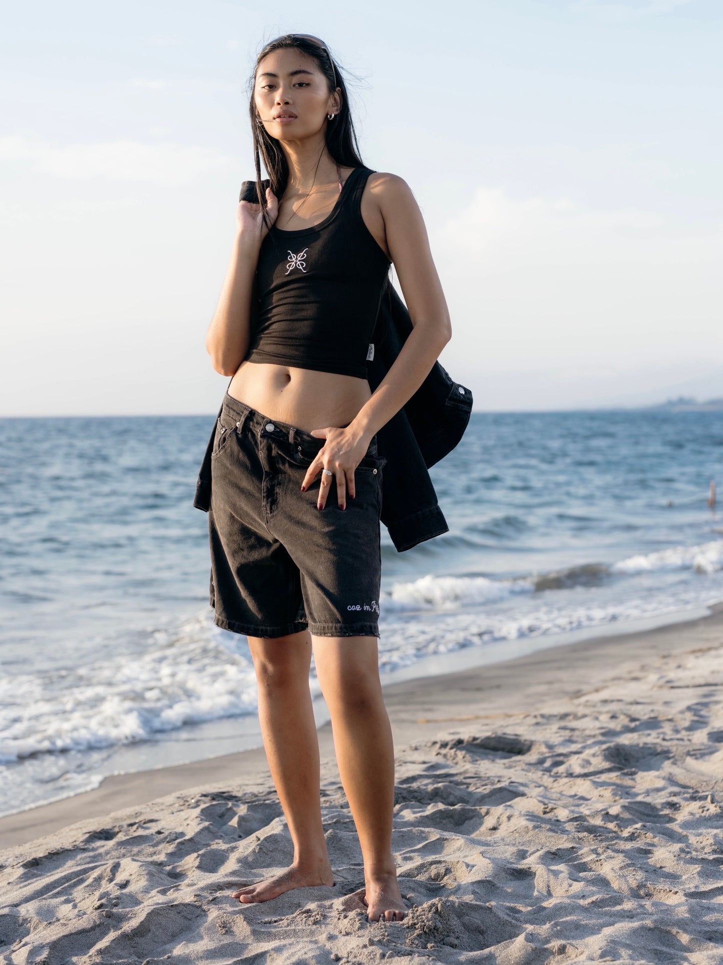 Prettiest® SS25 MONOGRAM TANKTOP WOMEN (BLACK)