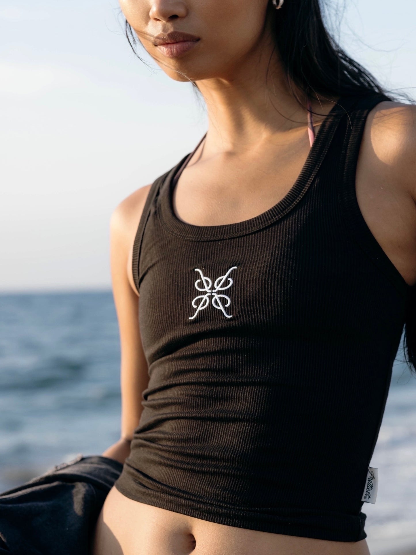 Prettiest® SS25 MONOGRAM TANKTOP WOMEN (BLACK)
