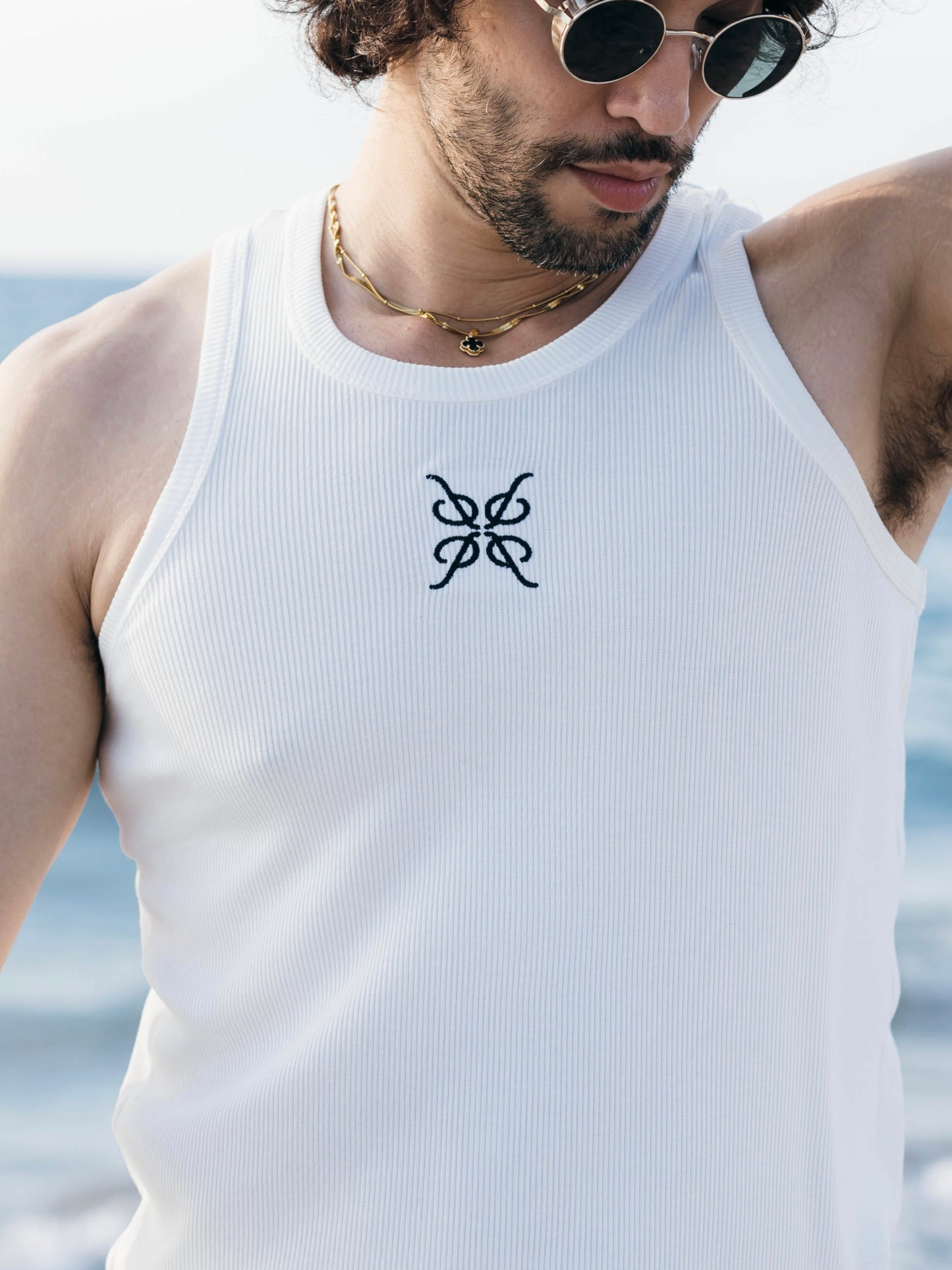 Prettiest® SS25 MONOGRAM TANKTOP MEN (BONE)
