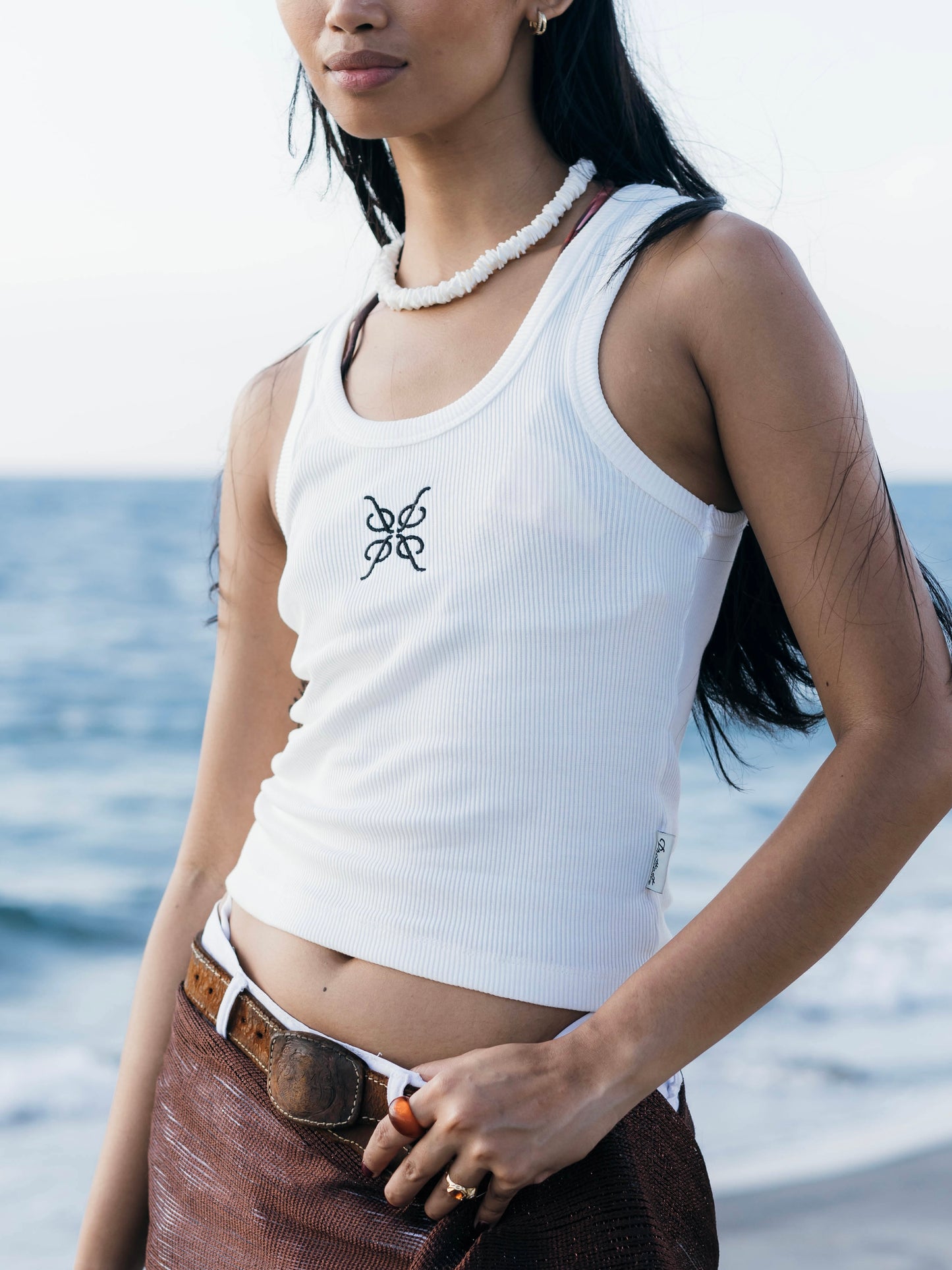 SS25 WOMENS MONOGRAM TANKTOP (BONE)