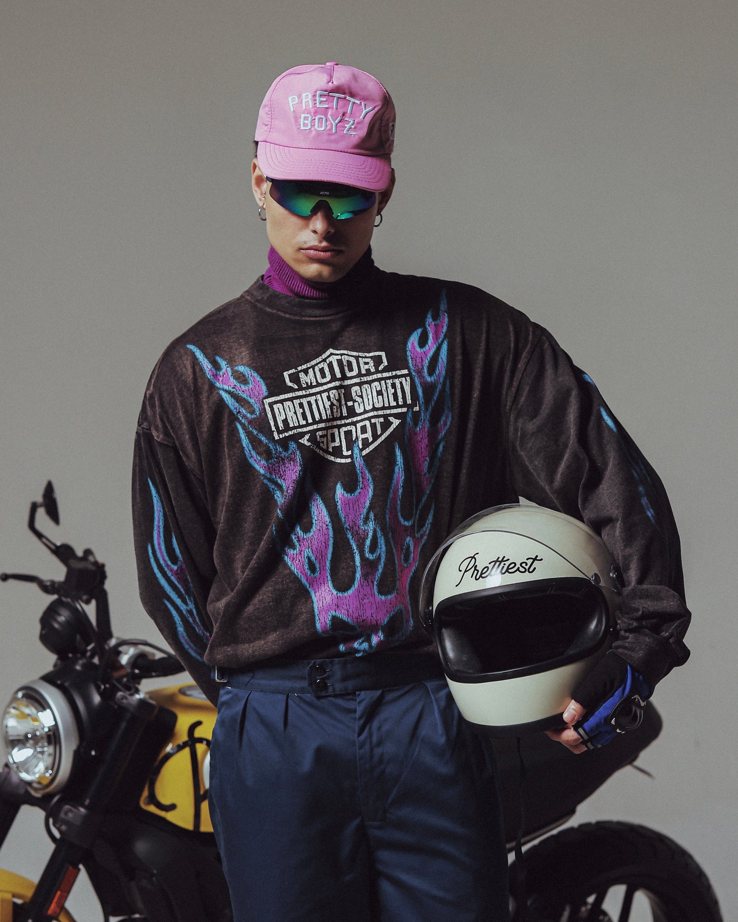 'HARLEY' VINTAGE WASHED L/S TEE