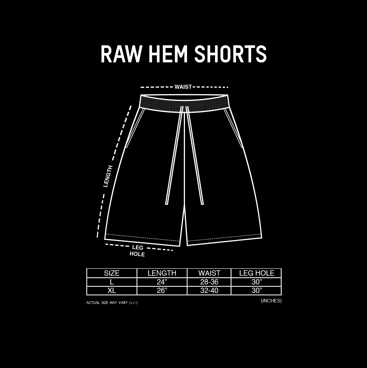 RAW HEM SWEATSHORTS