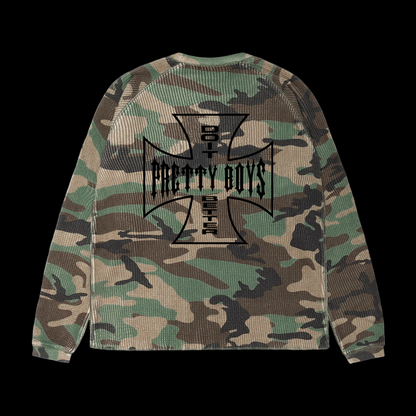 WAFFLE KNIT L/S