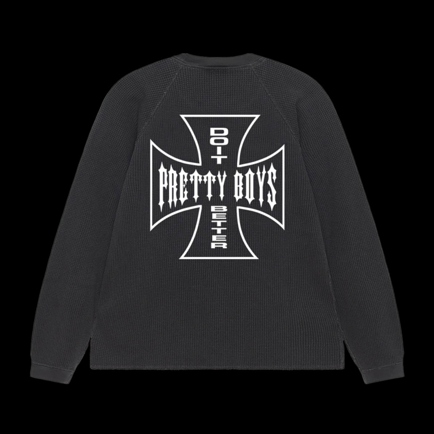 WAFFLE KNIT L/S