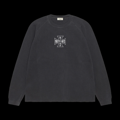 WAFFLE KNIT L/S