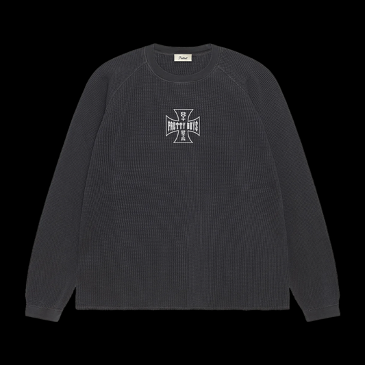 WAFFLE KNIT L/S