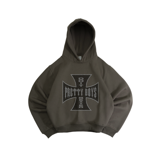 'CHOPPA' RHINESTONE BOXY HOODIE