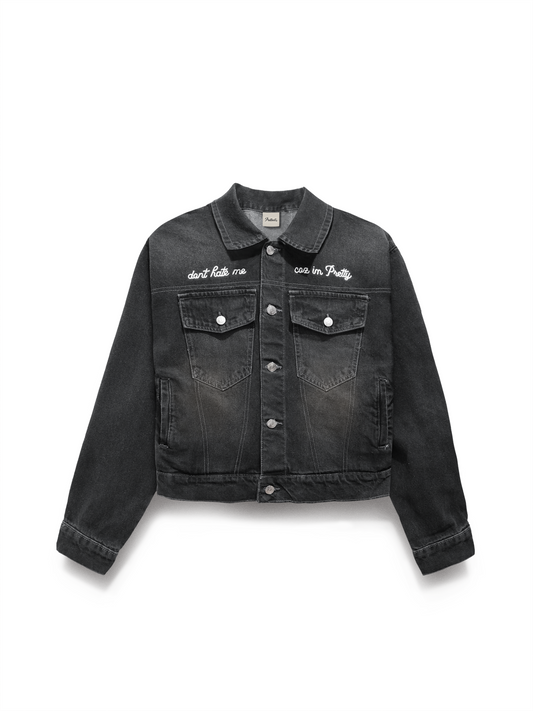 Prettiest® SS25 DENIM JACKET (CHARCOAL)