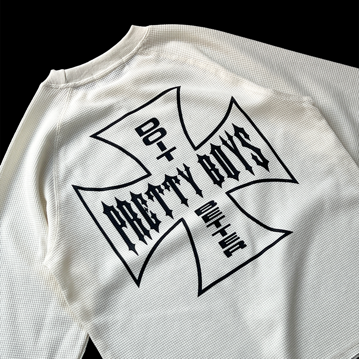 WAFFLE KNIT L/S