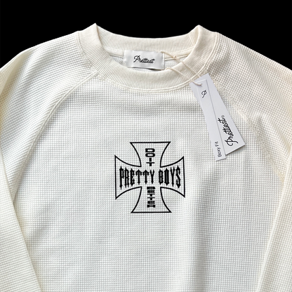 WAFFLE KNIT L/S