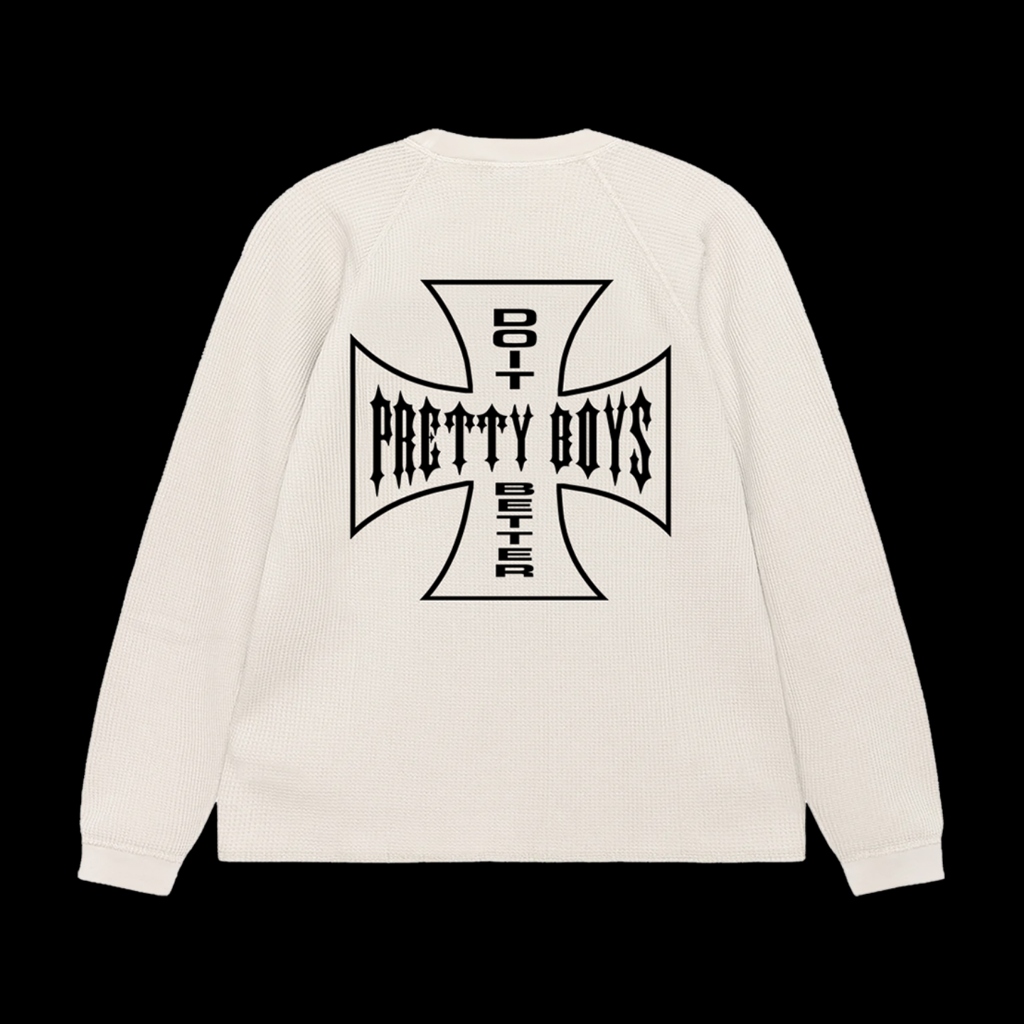 WAFFLE KNIT L/S