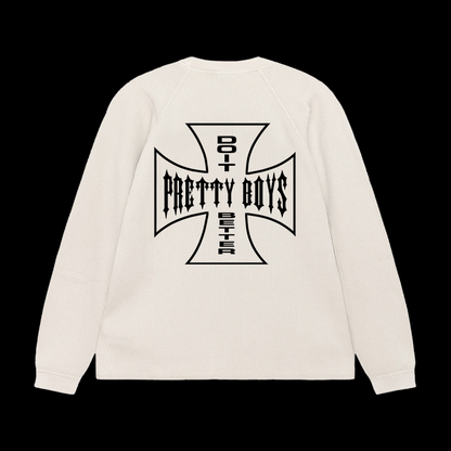 WAFFLE KNIT L/S