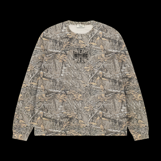 WAFFLE KNIT L/S