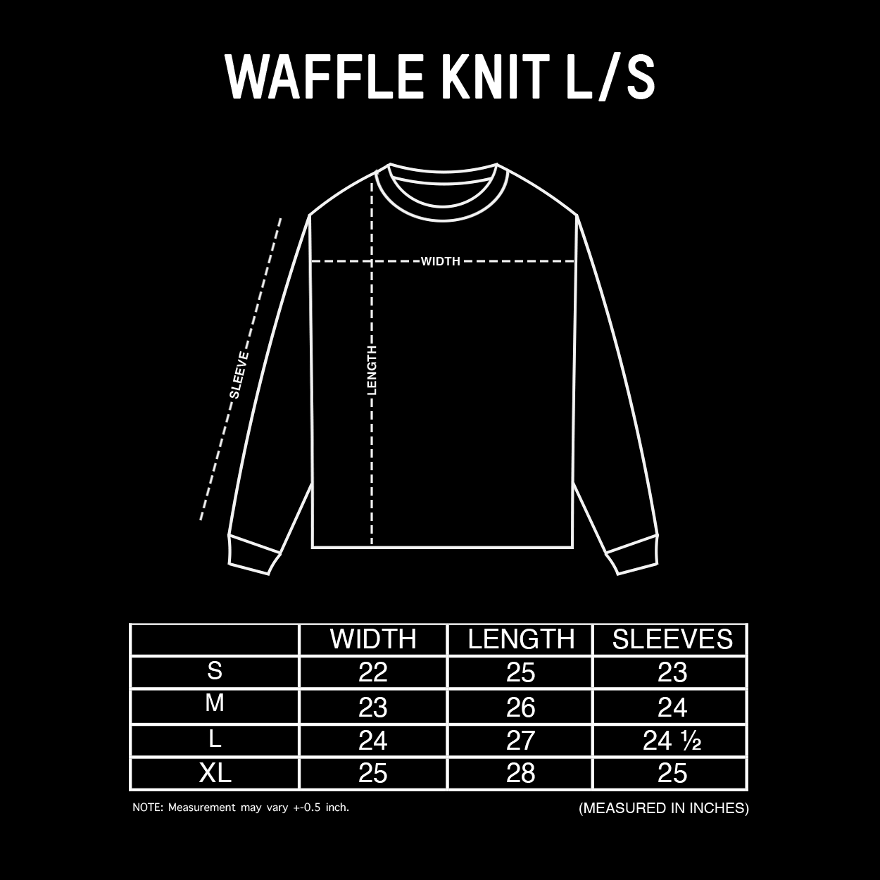 WAFFLE KNIT L/S